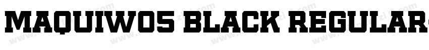 MaquiW05 Black Regular字体转换